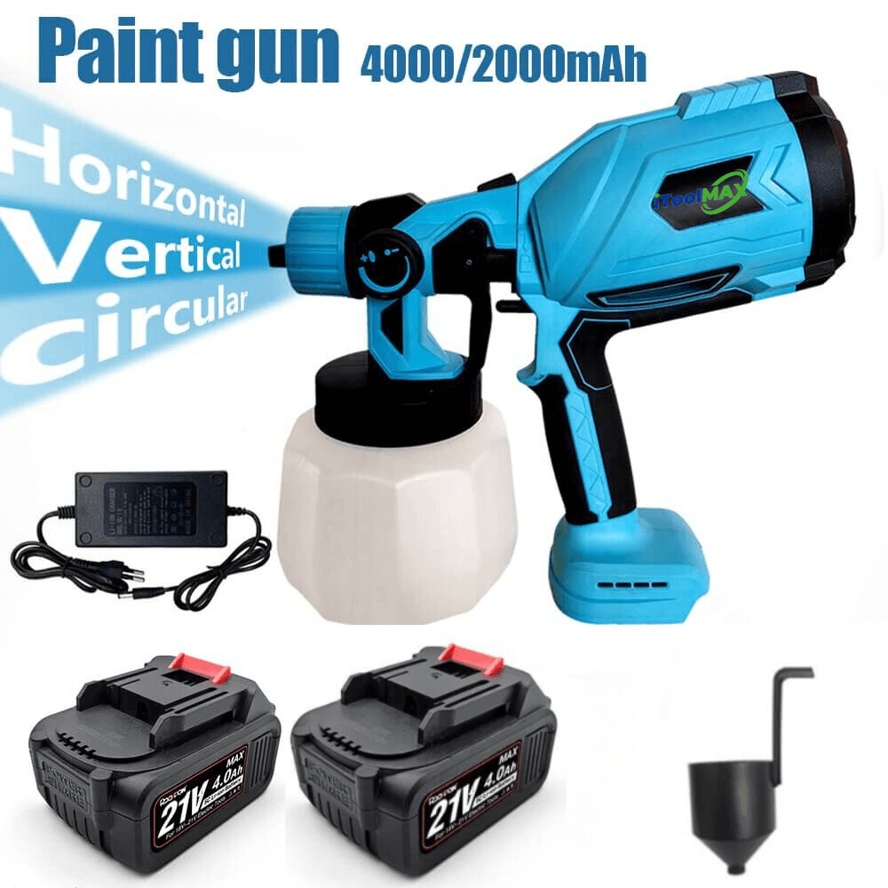 High-pressure Cordless Paint Sprayer with 2 Batteries 0