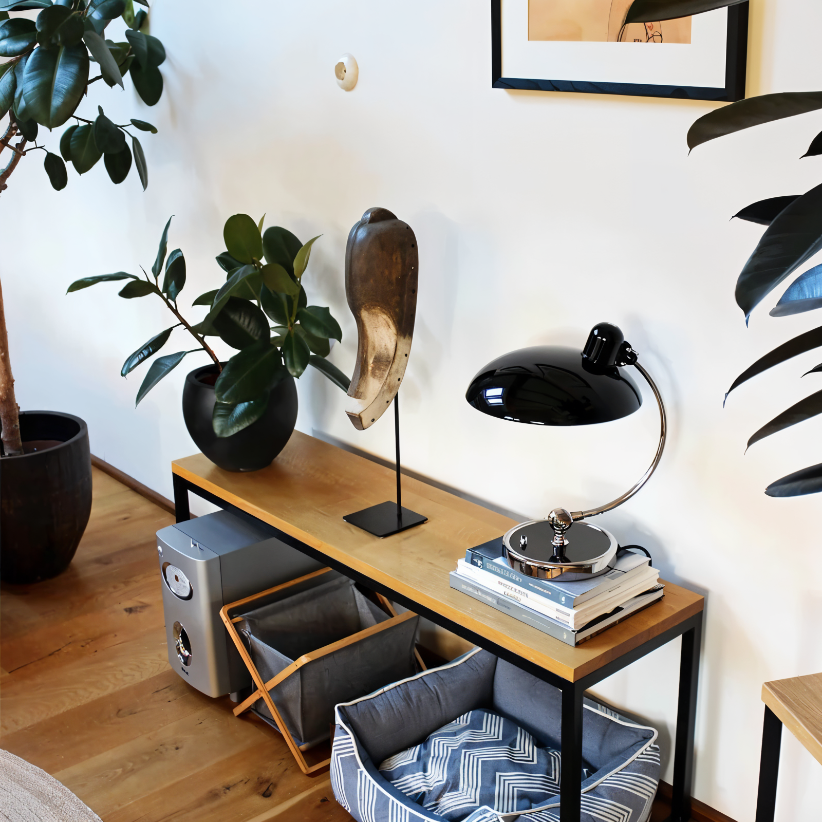 Lampe de table – lampe de bureau en métal réglable avec abat-jour classique en forme de dôme
