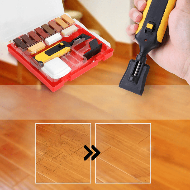 Houtreparatieset – Complete set voor houten vloeren met bijpassende wasblokken 2