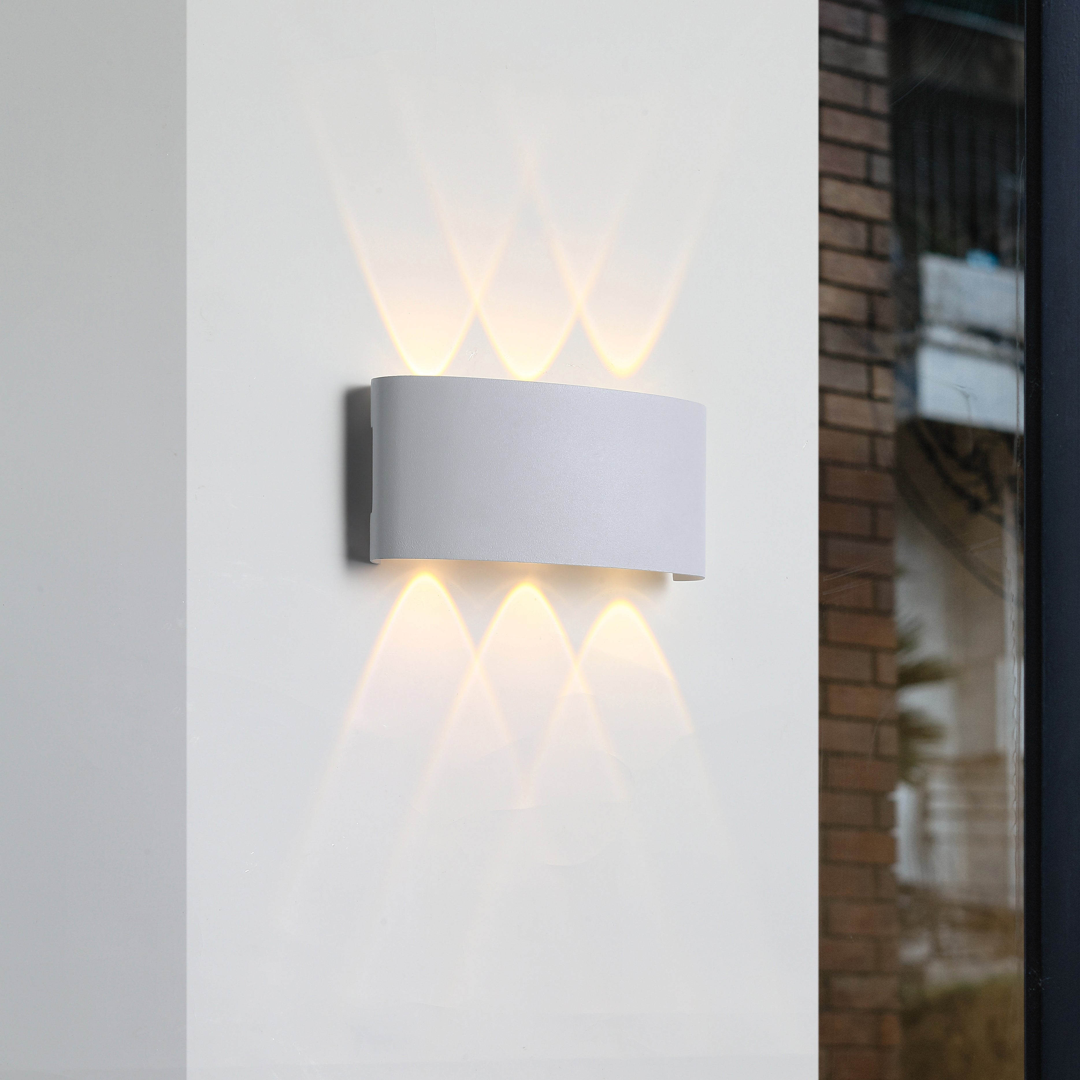 Ortelo – 6W LED Væglampe 17cm Hvid Aluminium Finish