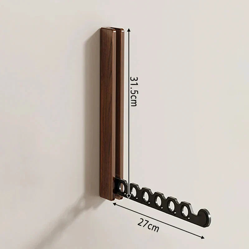 Folding wall coat rack