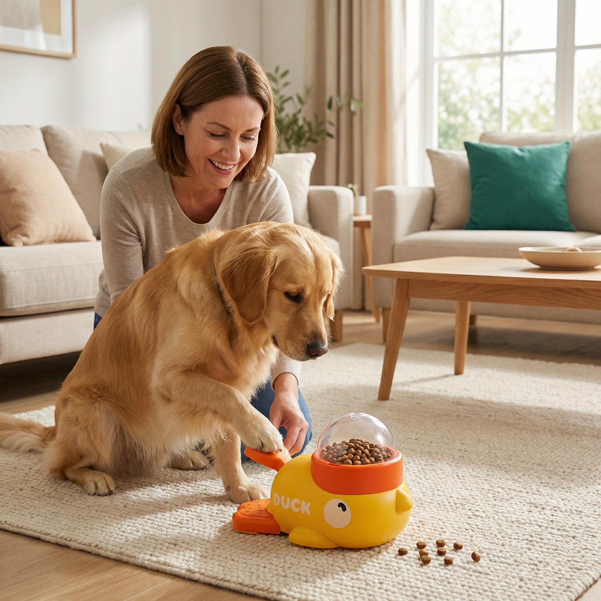 Interactive Pet Puzzle Feeder – Slow Feeding Duck Toy for Dogs & Cats 0