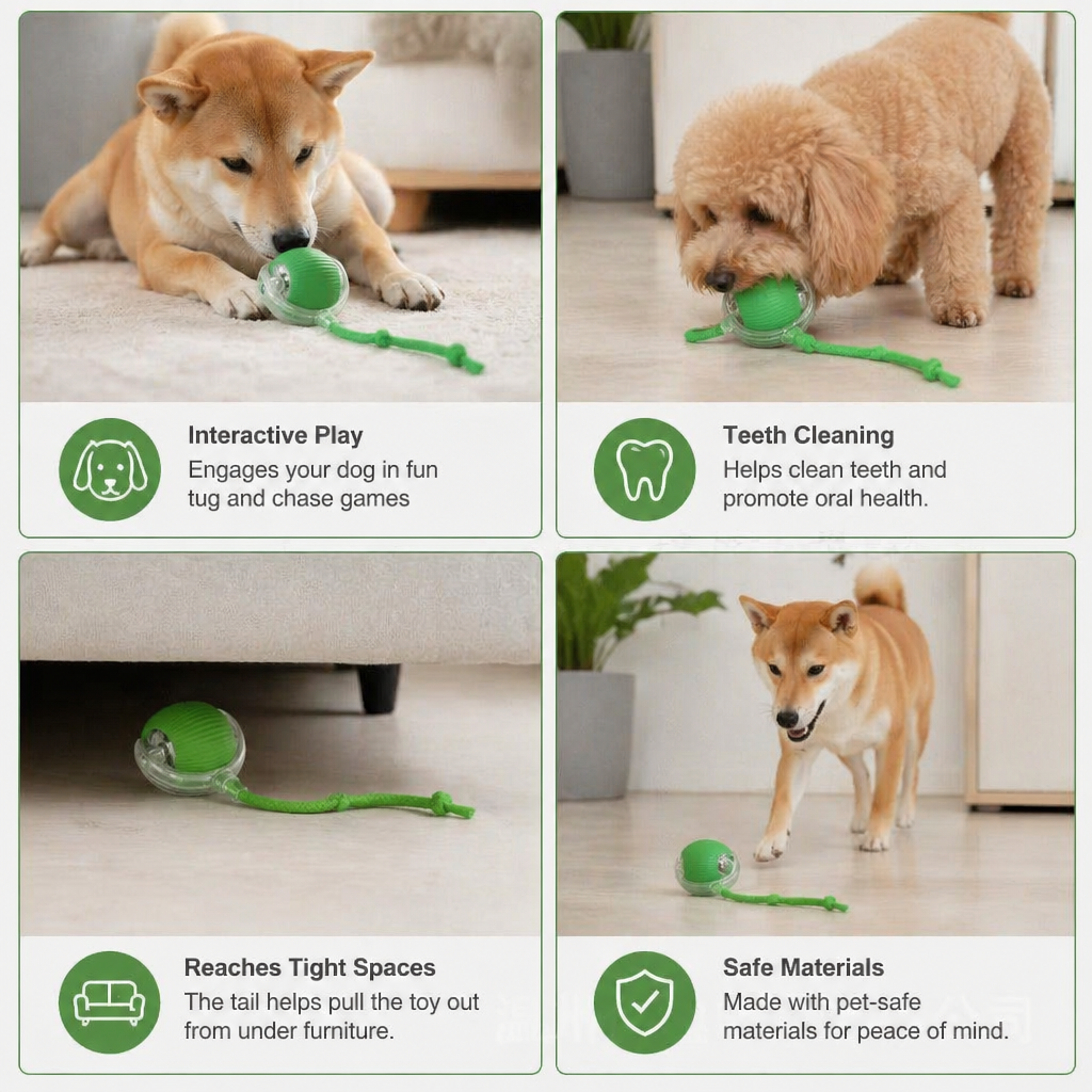 Interactive Play Ball with Tail for Dogs 4
