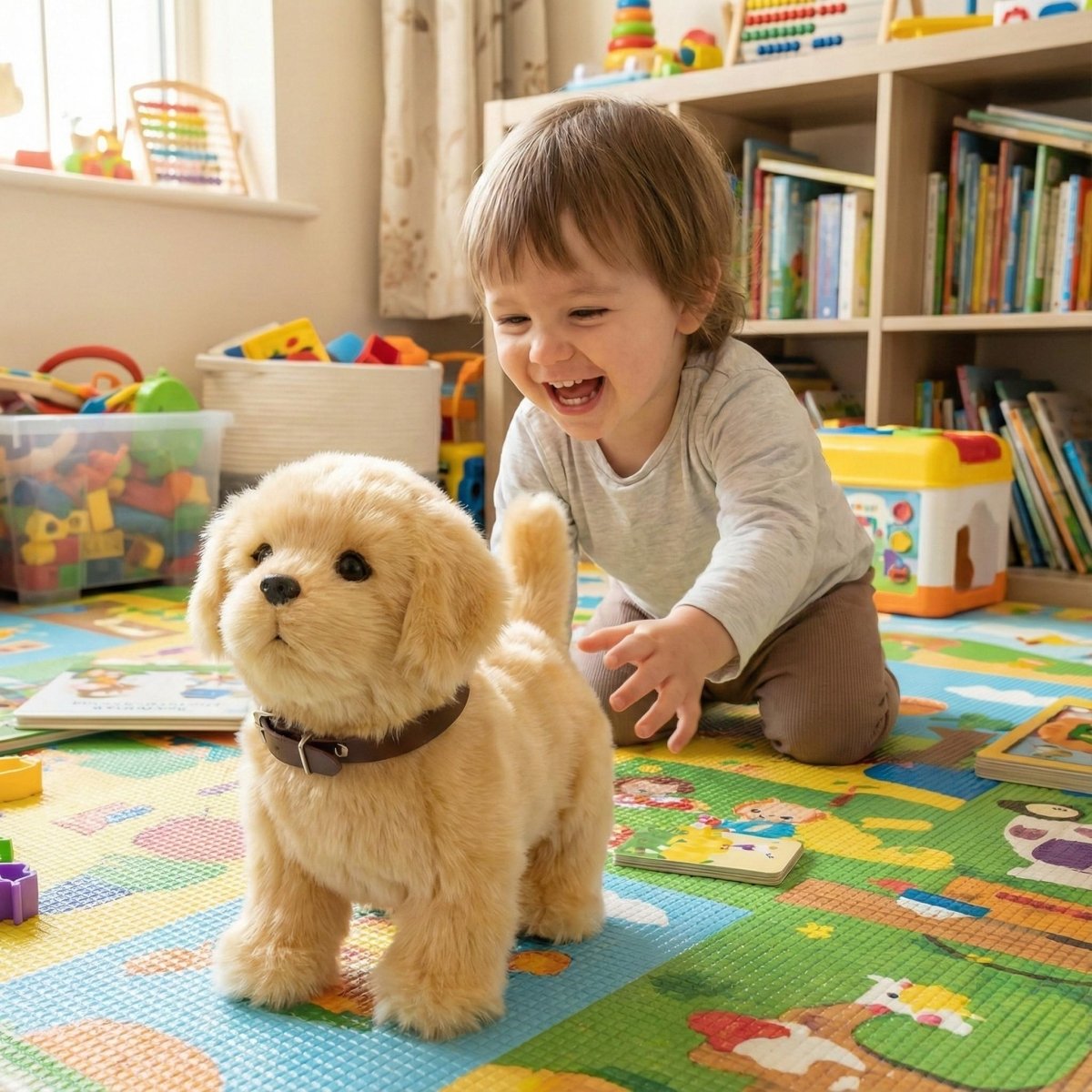 Interactive Robot Puppy – Lifelike Toy Golden Retriever That Walks & Barks 1