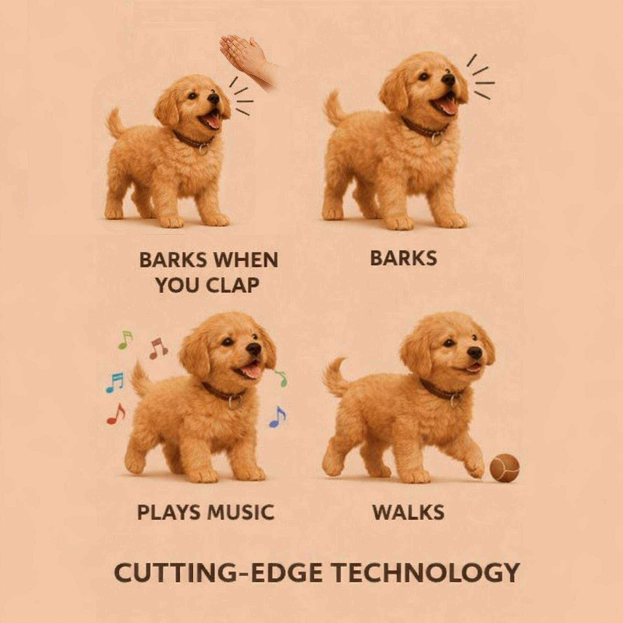 Interactive Robot Puppy – Lifelike Toy Golden Retriever That Walks & Barks 5