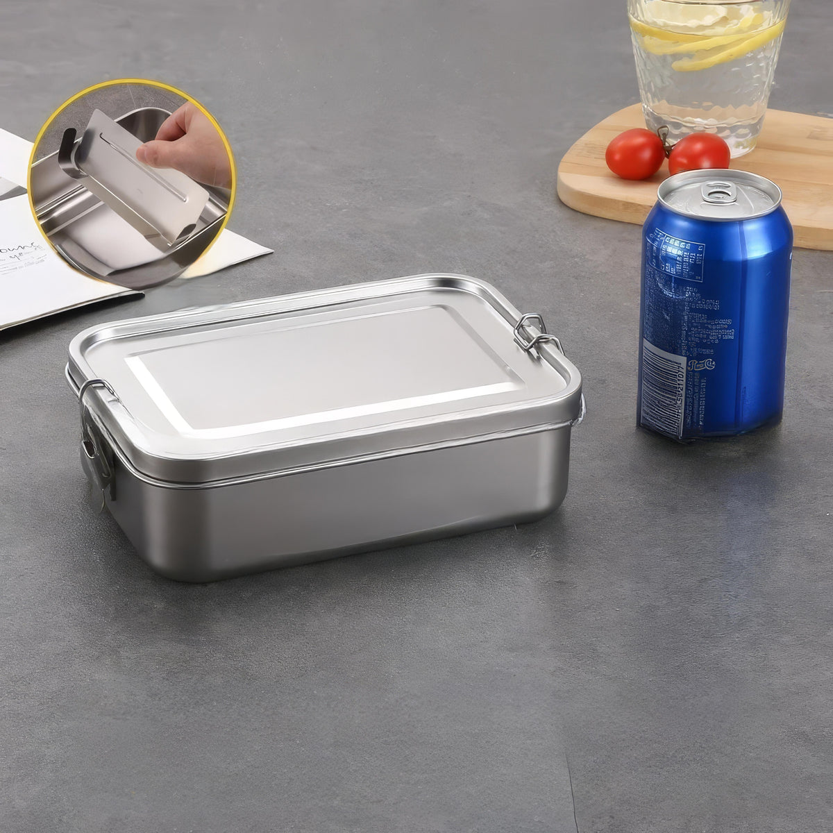 Jojo - Roestvrijstalen lunchbox, praktische en milieuvriendelijke lunchbox (set van 3) 6