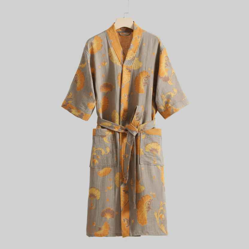 KIMOGINKO – Kimono-badjas van biologisch katoen voor ademend comfort 10