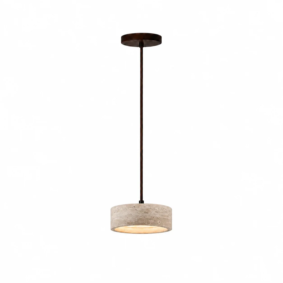 Kairi Natural Travertine Stone Vintage Cream Pendant Light 10