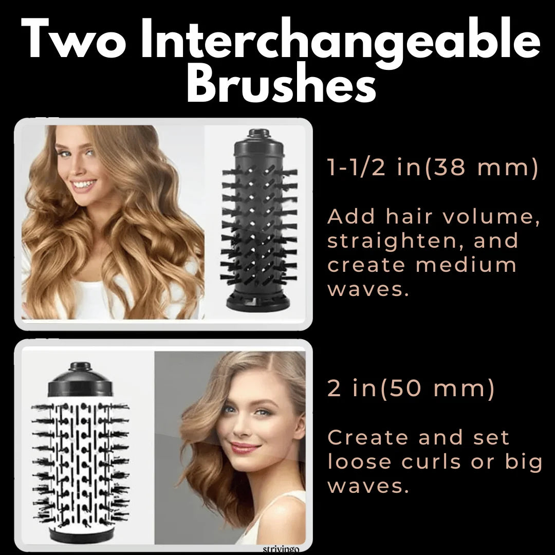Kalsten | 3-in-1 Rotating Hair Dryer and Styler with Adjustable Temperature for Effortless Curls and Waves 2