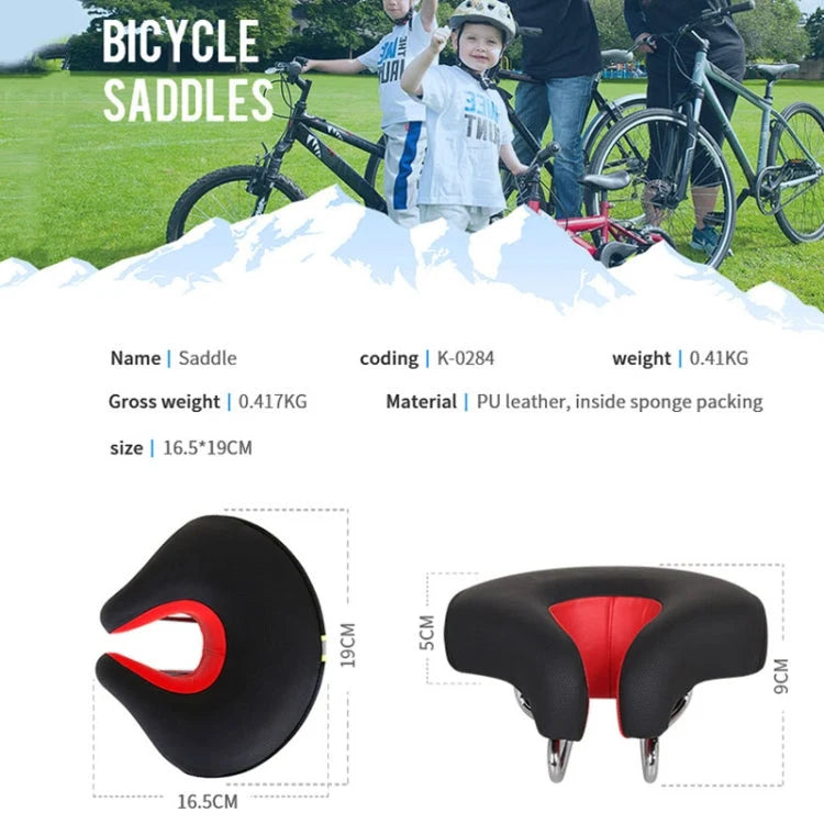 Kalsten | Noseless Bike Saddle Mountain Bike Thick Soft Padding (Blue) 5