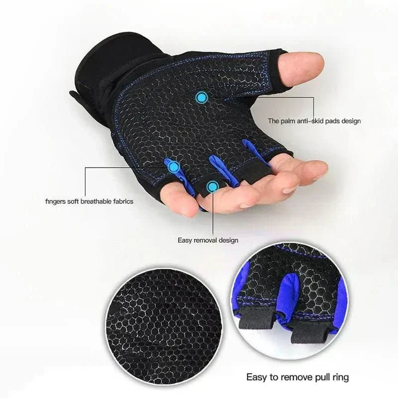 Kalsten | Shock-resistant training gloves with wrist support | For weight training, fitness & cycling 5