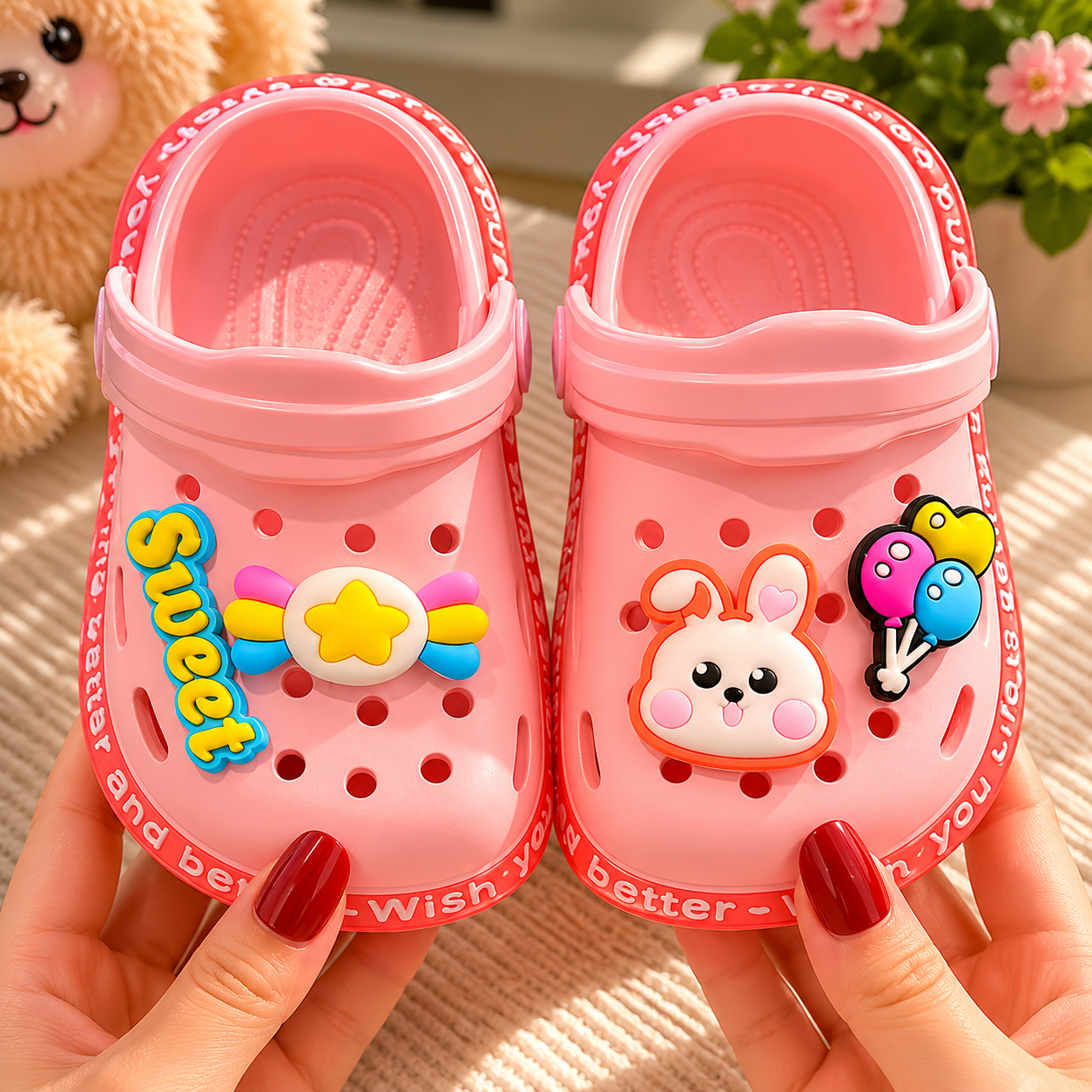 Kids Clogs Cartoon Slip On Garden Sandals Toddler Shoes 0