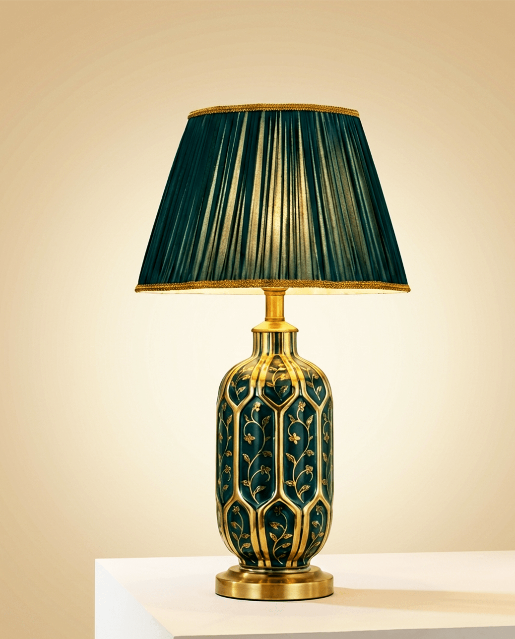 Lampada da Tavolo | Stefano – Ceramica Decorata Verde 0