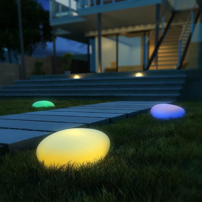 LumiStone – Udendørs Havelampe med varmt LED-lys og Vejrbestandigt Design