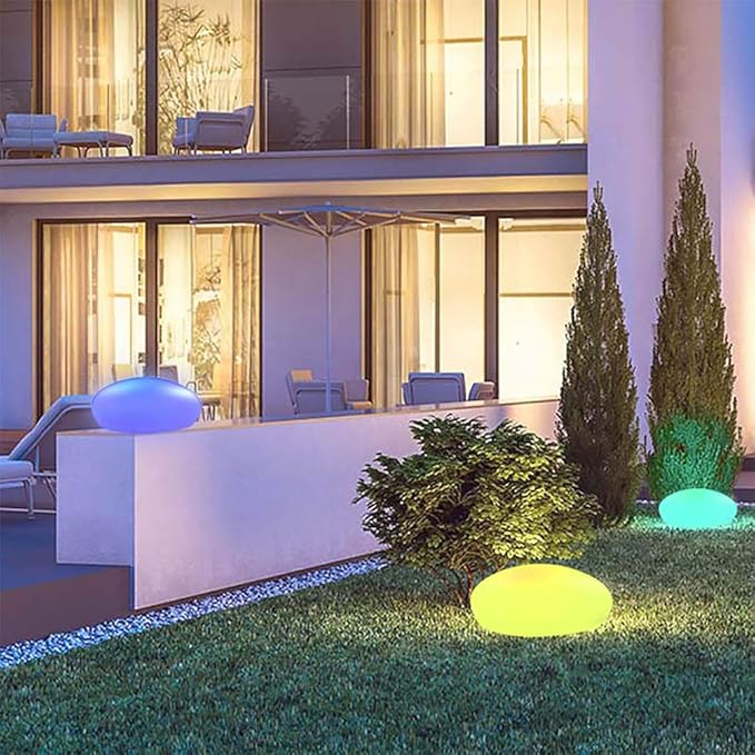 LumiStone – Udendørs Havelampe med varmt LED-lys og Vejrbestandigt Design
