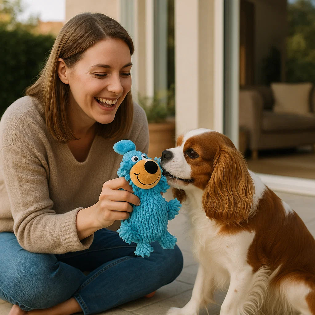 Laughing Dog Dental Cleaning Toy in Bright Colors 2