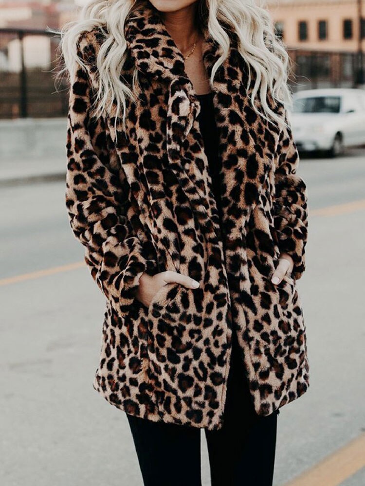 Leopard Print Women's Winter Coat - Sofia 5