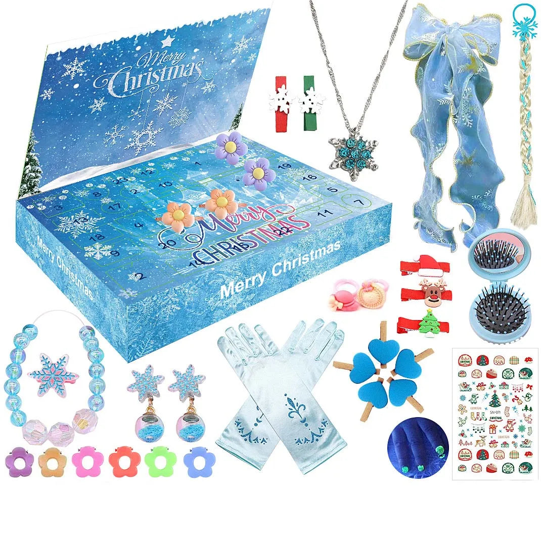 Calendrier de l'Avent pour enfants – 24 surprises avec bijoux et accessoires pour cheveux