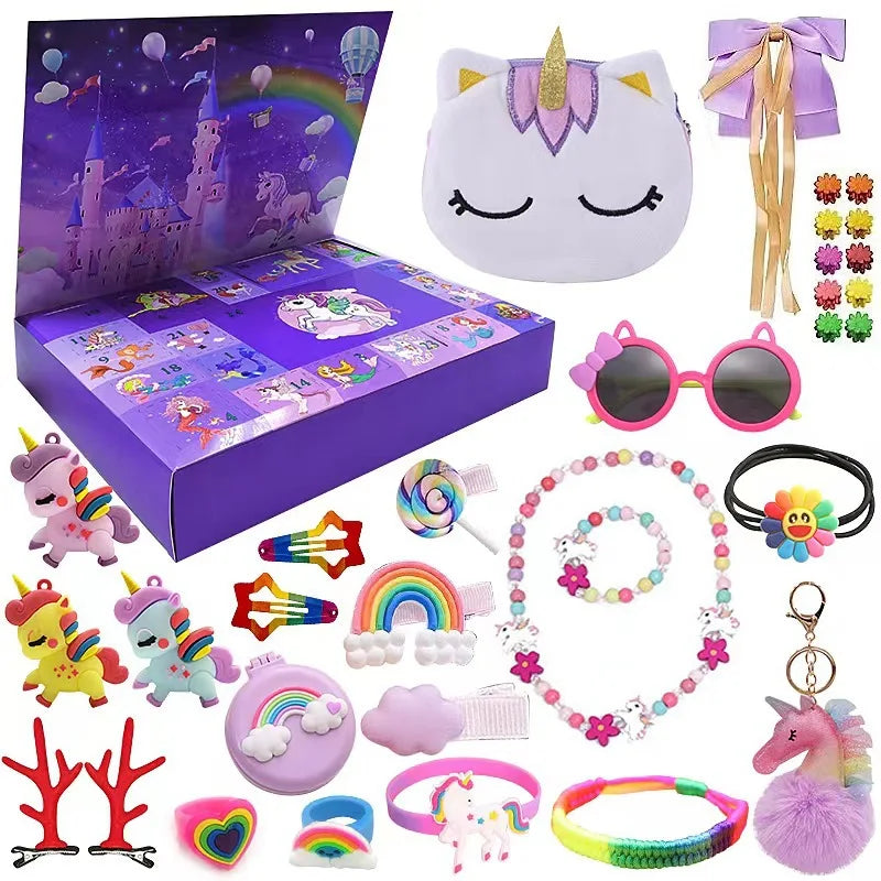 Calendrier de l'Avent pour enfants – 24 surprises avec bijoux et accessoires pour cheveux