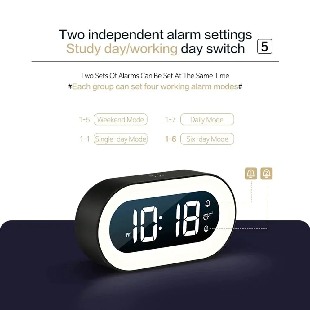 Alarm clock with night light