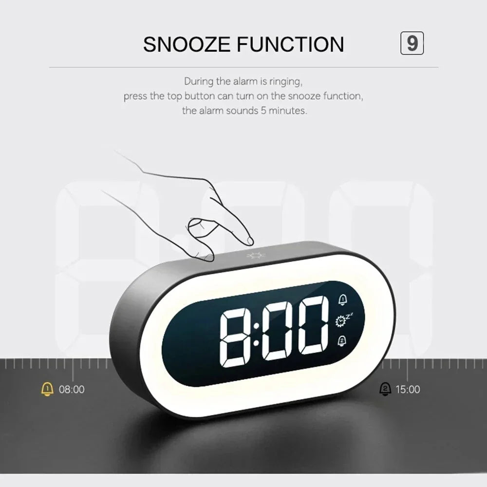 Alarm clock with night light