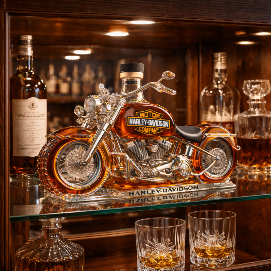 Limited Edition Whisky Bottle 350ml - Exclusive Harley Davidson Design 1