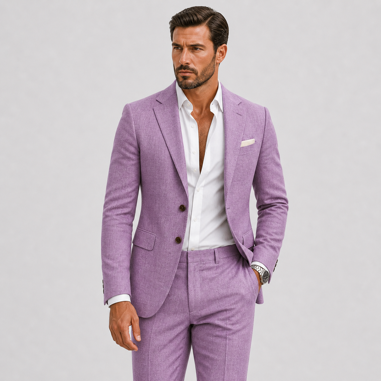 Lunelle | Heren Linnen Pak Slim-Fit Zomerse Elegantie 11