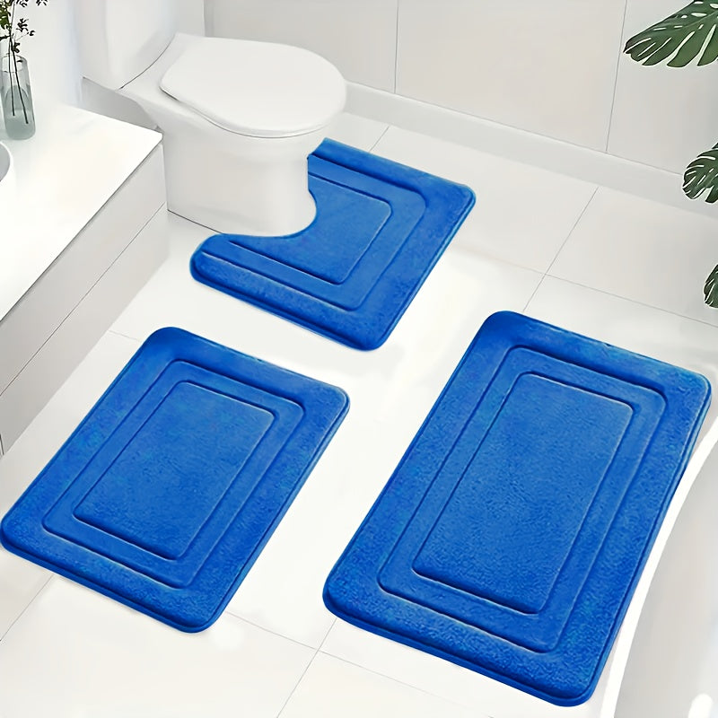Luxe Memory Foam Badmat Set – Zachte, Absorberende & Antislip 3-Delige Set 11