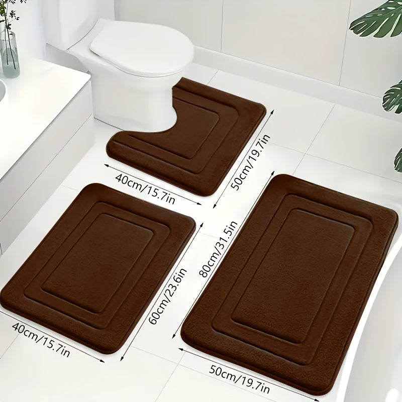 Luxe Memory Foam Badmat Set – Zachte, Absorberende & Antislip 3-Delige Set 12