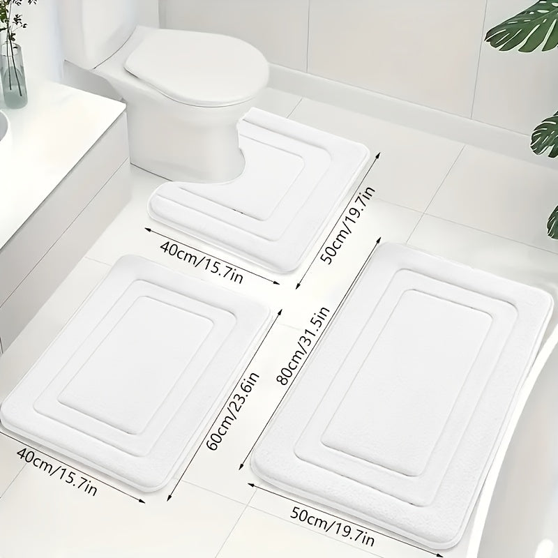 Luxe Memory Foam Badmat Set – Zachte, Absorberende & Antislip 3-Delige Set 13