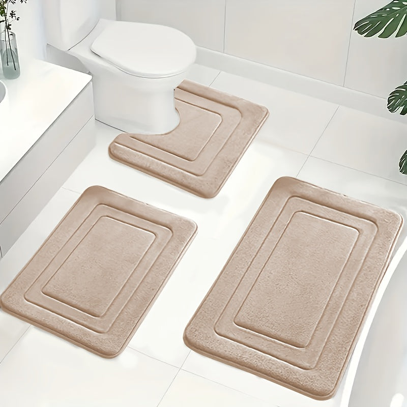 Luxe Memory Foam Badmat Set – Zachte, Absorberende & Antislip 3-Delige Set 7