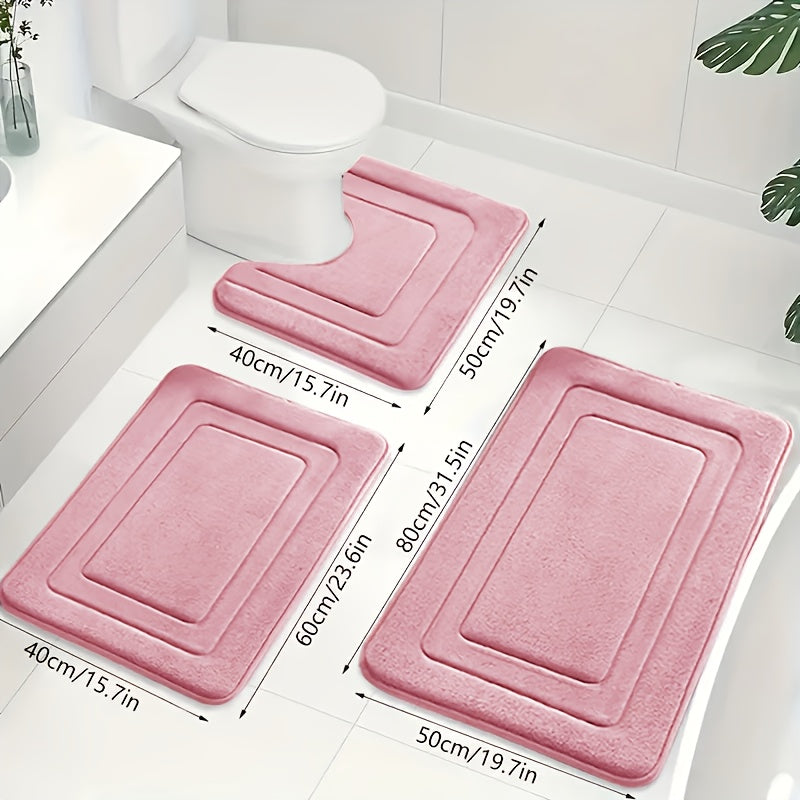 Luxe Memory Foam Badmat Set – Zachte, Absorberende & Antislip 3-Delige Set 9