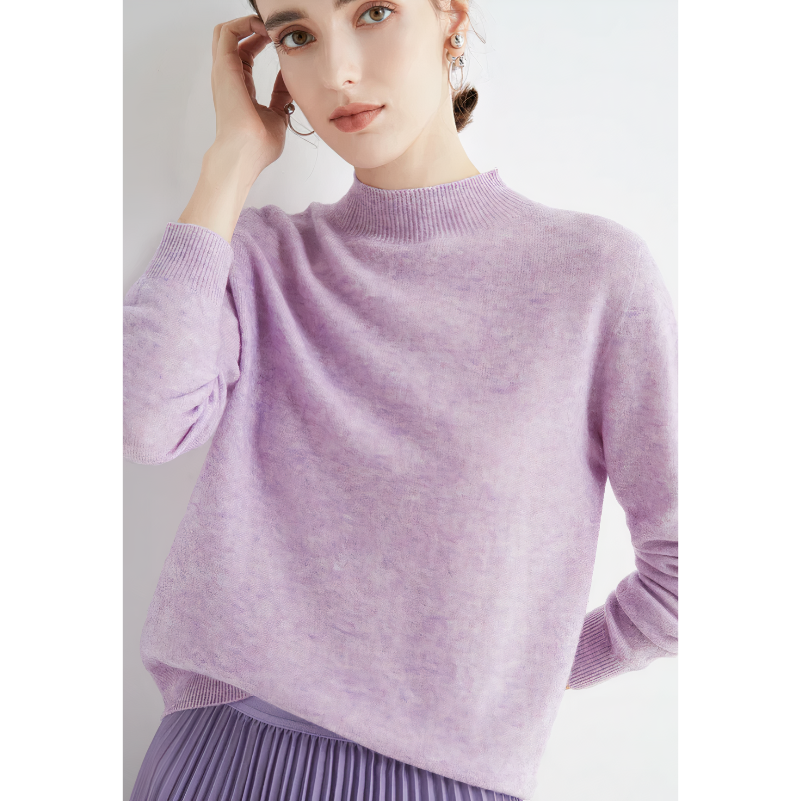 Luxury Knitted Cashmere Sweater for Women - Evelina 6