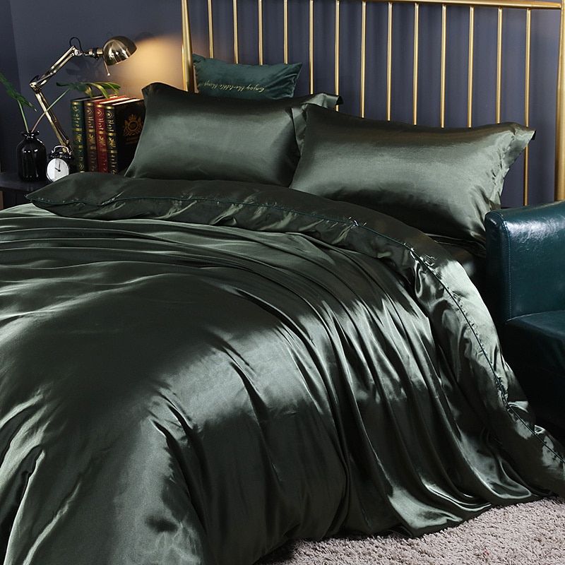Luxury Silk/Satin Bedding Set (4-Piece) - SilkSleep 4