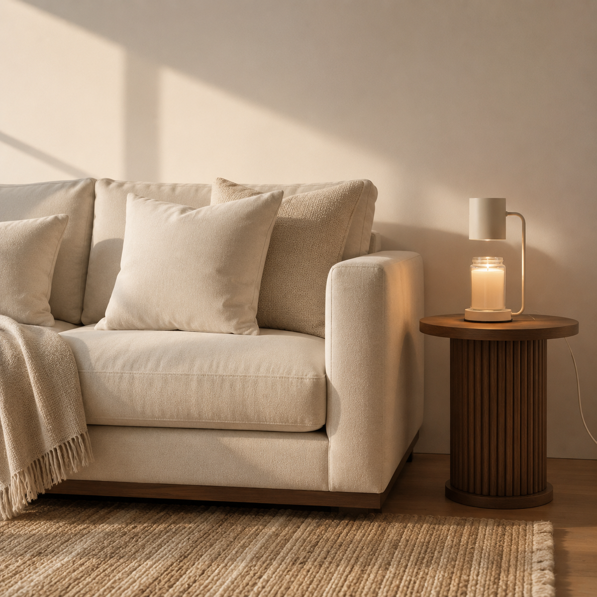 Maple Candle Warmer Lamp with Adjustable Timer, Dimmer, and Ambient Light 1
