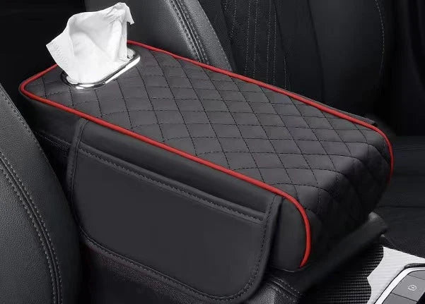 Memory Foam Car Center Console Cover with Synthetic Leather, Anti-Slip Design 0