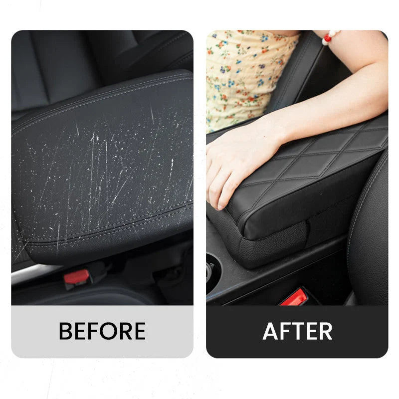 Memory Foam Car Center Console Cover with Synthetic Leather, Anti-Slip Design 1