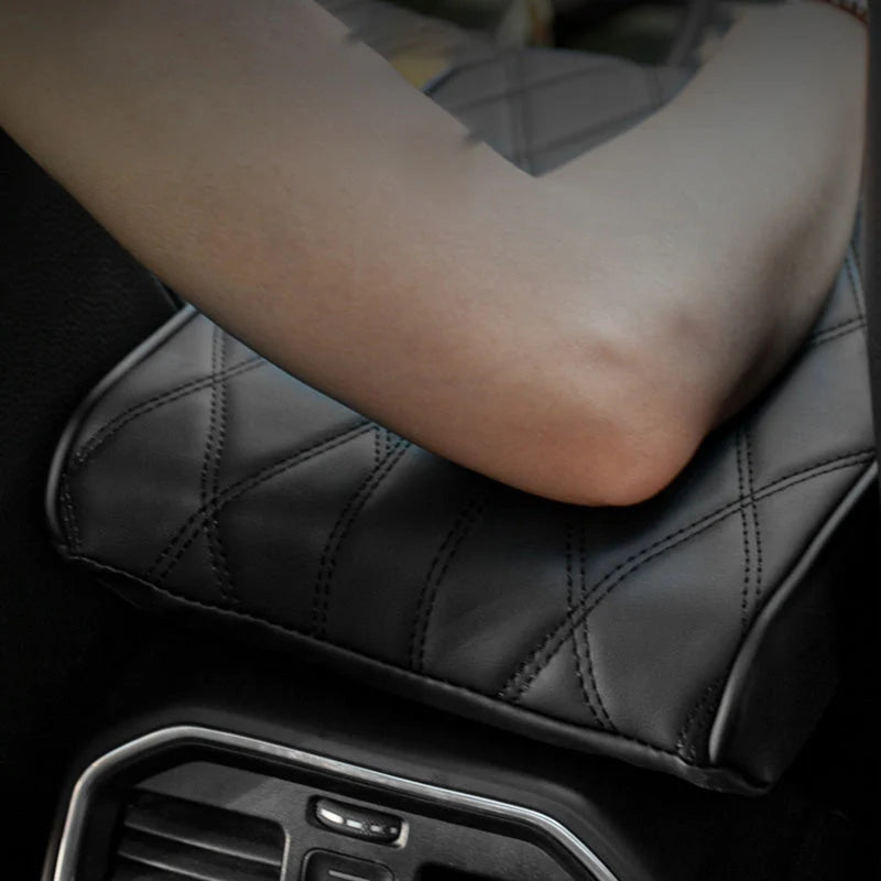Memory Foam Car Center Console Cover with Synthetic Leather, Anti-Slip Design 2