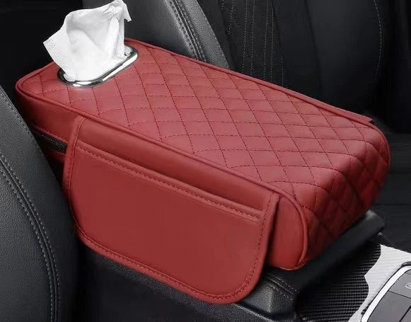 Memory Foam Car Center Console Cover with Synthetic Leather, Anti-Slip Design 6