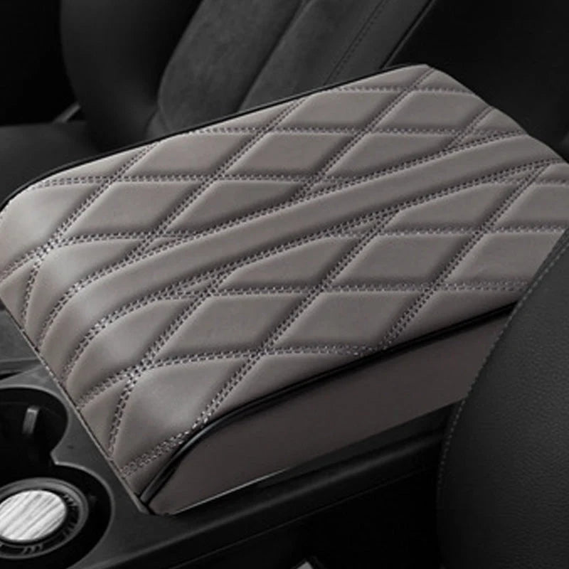 Memory Foam Car Center Console Cover with Synthetic Leather, Anti-Slip Design 9