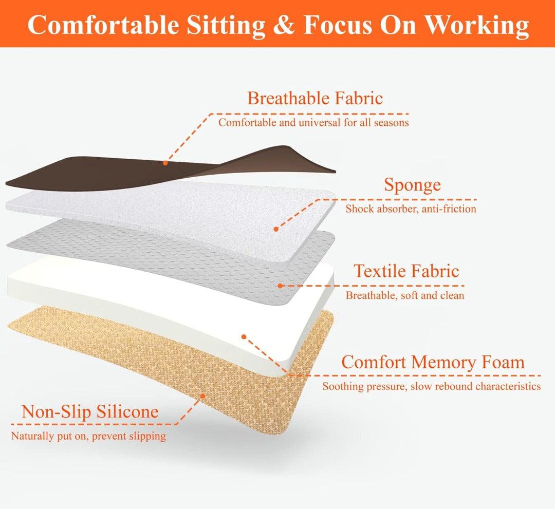 Memory Foam Car Seat Cushion with Ergonomic Support and Breathable Fabric 7