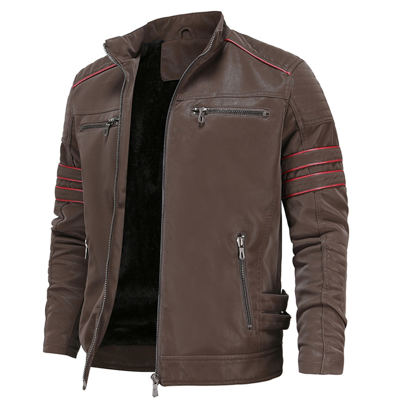 Men's Durable PU Leather Jacket – Waterproof, Scratch-Resistant, Stylish Fit 1
