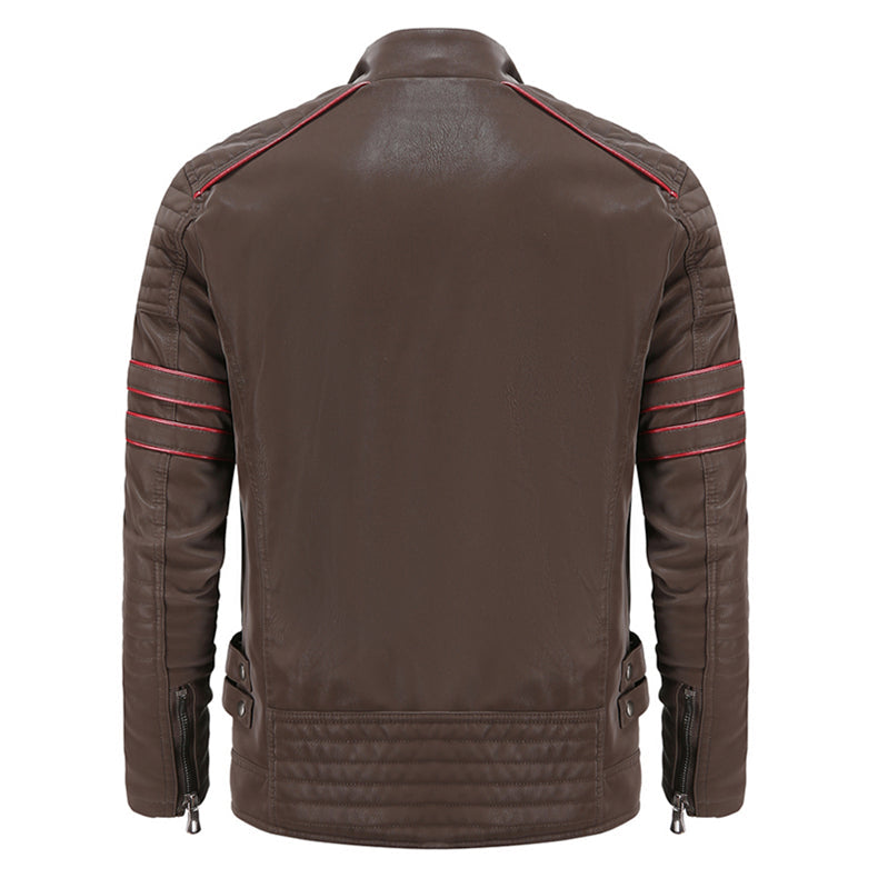 Men's Durable PU Leather Jacket – Waterproof, Scratch-Resistant, Stylish Fit 3