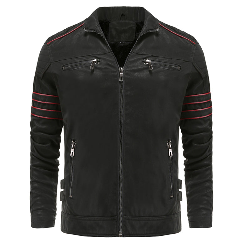 Men's Durable PU Leather Jacket – Waterproof, Scratch-Resistant, Stylish Fit 4