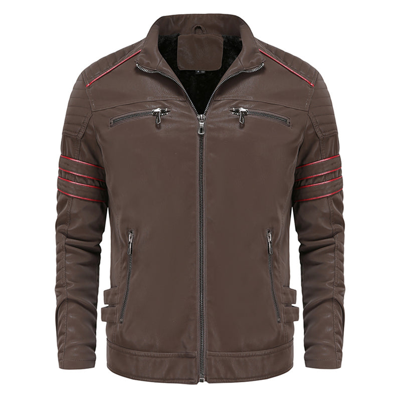 Men's Durable PU Leather Jacket – Waterproof, Scratch-Resistant, Stylish Fit 5