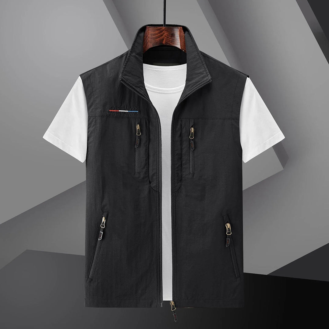 Men's Lightweight Outdoor Vest with Multiple Pockets for Warm Weather Activities 1