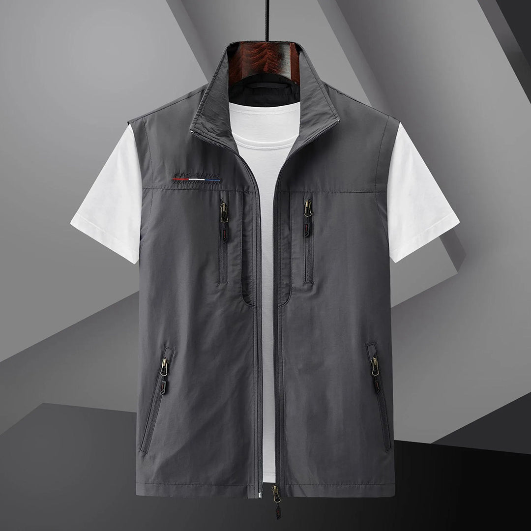 Men's Lightweight Outdoor Vest with Multiple Pockets for Warm Weather Activities 2