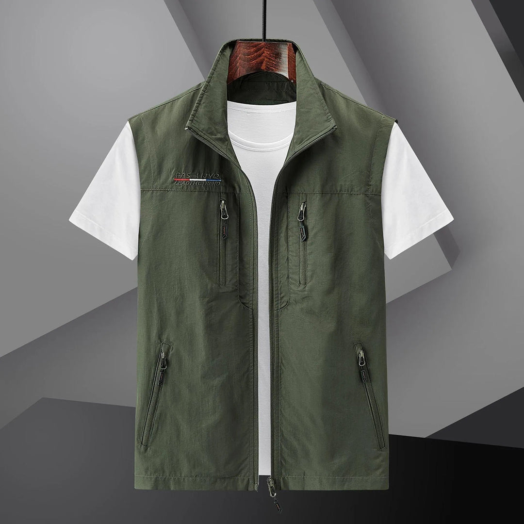 Men's Lightweight Outdoor Vest with Multiple Pockets for Warm Weather Activities 4