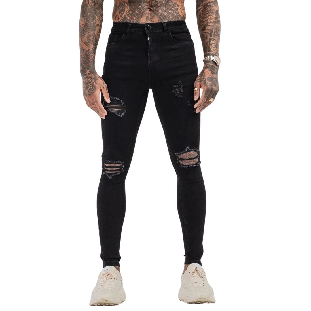 Men's Ripped Skinny Jeans | Trendy & Comfortable 0