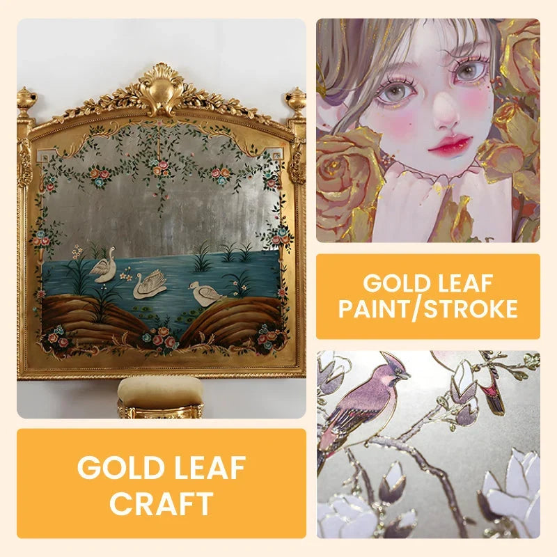 Metallic leaf paint